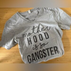 Motherhood is so gangster Vneck tee 💪